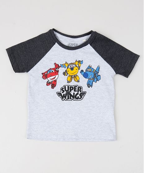 Camiseta-Infantil-Super-Wings-Manga-Curta-Raglan-Gola-Careca-Cinza-Mescla-9957529-Cinza_Mescla_1