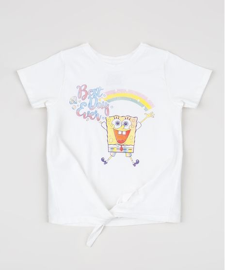 Blusa-Infantil-Bob-Esponja-Manga-Curta-Off-White-9955603-Off_White_1