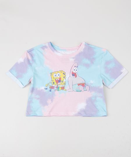Blusa-Juvenil-Cropped-Bob-Esponja-Estampada-Tie-Dye-Manga-Curta-Azul-9955606-Azul_1 Blusa-Juvenil-Cropped-Bob-Esponja-Estampada-Tie-Dye-Manga-Curta-Azul-9955606-Azul_1