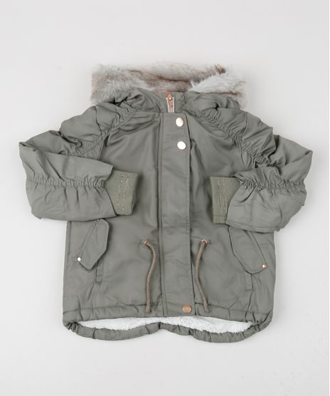 Jaqueta-Infantil-Peluciada-com-Capuz-Verde-Militar-9808283-Verde_Militar_1