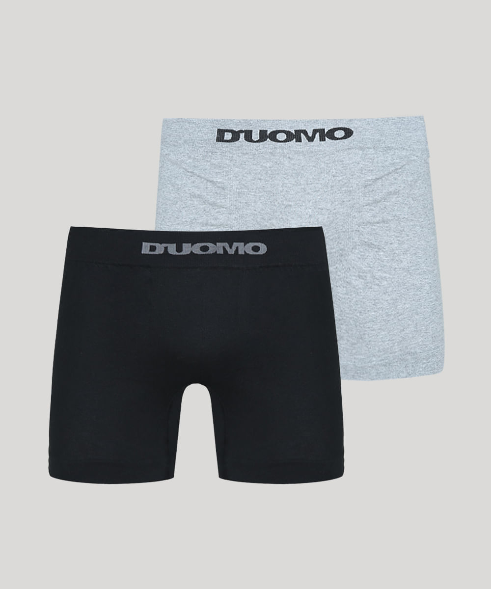 Kit de 2 Cuecas Boxer Duomo Multicor