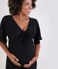 Macacao-Feminino-Gestante-Pantacourt-com-No-Manga-Curta-Preto-9955991-Preto_4