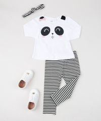 Conjunto-Infantil-de-Ursinho-Manga-longa---Calca-Legging-Listrada---Faixa-Para-Cabelo--Branco-9944846-Branco_3