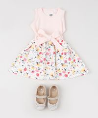 Vestido-Infantil-Estampado-Floral-com-Faixa-para-Amarrar-sem-Manga-Rosa-9947985-Rosa_3