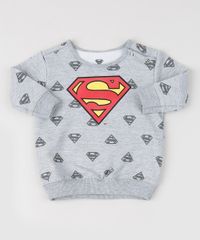 Blusao-de-Moletom-Infantil-Super-Homem--Cinza-9954375-Cinza_1