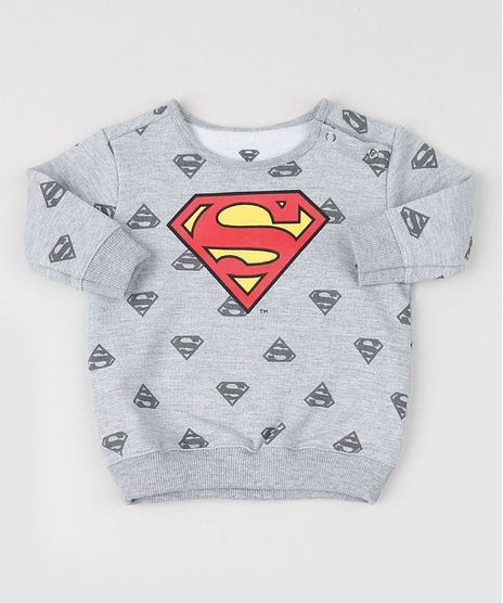 Blusao-de-Moletom-Infantil-Super-Homem--Cinza-9954375-Cinza_1