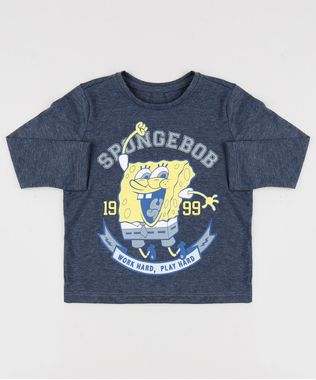 Camiseta-Infantil-Bob-Esponja-Manga-Longa-Azul-9955086-Azul_1