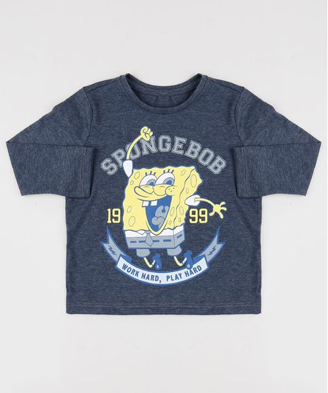 Camiseta-Infantil-Bob-Esponja-Manga-Longa-Azul-9955086-Azul_1