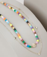 Kit-2-Colares-feminino-com-Micangas-coloridas---Colar-Dourado-Dourado-9957922-Dourado_2