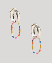 Brinco-Feminino-Folheado-de-Argola-com-bolinhas-colorida-Dourado-9957924-Dourado_1