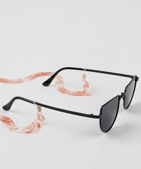 Corrente-para-Oculos-Feminina-de-Acrilico-Marmorizado-Dourado-9957925-Dourado_1