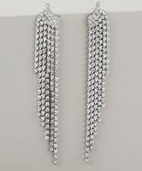 Brinco-Feminino-Alongado-com-Franjas-em-Strass-Prateado-9957932-Prateado_2