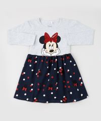 Vestido-Infantil-Minnie-Estampado-de-Poa-Manga-Longa-Cinza-9913804-Cinza_1