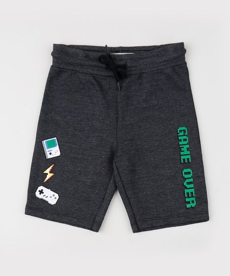 Bermuda-de-Moletom-Infantil-Game-com-Bolso-Cinza-Mescla-Escuro-9944640-Cinza_Mescla_Escuro_1 Bermuda-de-Moletom-Infantil-Game-com-Bolso-Cinza-Mescla-Escuro-9944640-Cinza_Mescla_Escuro_1
