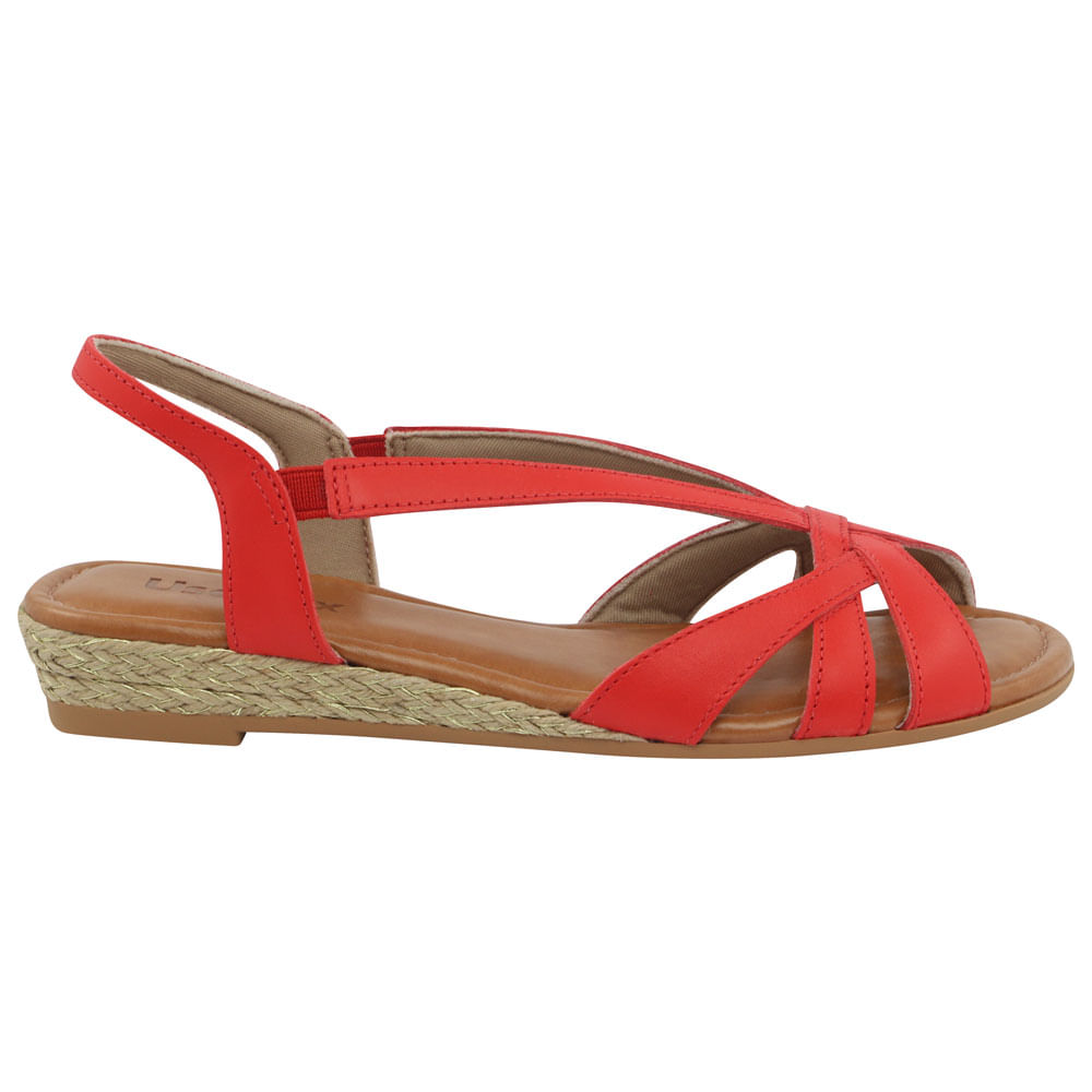 sandalia vermelha usaflex