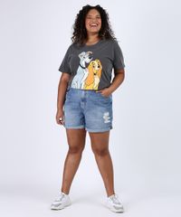 Blusa-Feminina-Plus-Size-A-Dama-e-o-Vagabundo-Manga-Curta-Decote-Redondo-Chumbo-9953282-Chumbo_3