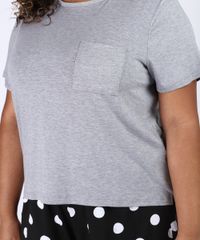 Pijama-Feminino-Plus-Size-com-Bolso-e-Estampa-de-Poa-Manga-Curta-Cinza-Mescla-9953327-Cinza_Mescla_4