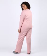 Pijama-Feminino-Plus-Size-Camisa-com-Vivo-Contrastante-e-Bolso-Manga-Longa-Rosa-9955076-Rosa_2