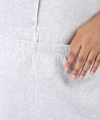 Pijama-Feminino-Plus-Size-Camisa-com-Vivo-Contrastante-e-Bolso-Manga-Curta-Cinza-Mescla-Claro-9955077-Cinza_Mescla_Claro_5