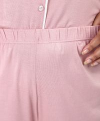 Pijama-Feminino-Plus-Size-Camisa-com-Vivo-Contrastante-e-Bolso-Manga-Curta-Rosa-9955077-Rosa_5