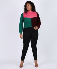 Calca-de-Sarja-Feminina-Plus-Size-Super-Skinny-Cintura-Alta-com-Rasgo-no-Joelho-Preta-9956783-Preto_3