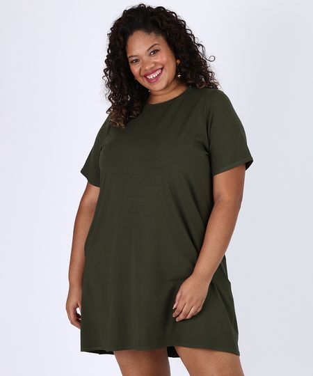 vestido solto plus size