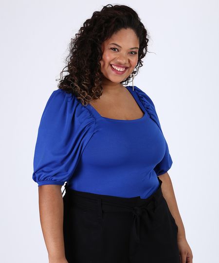 Blusa-Feminina-Plus-Size-Manga-Bufante-Decote-Reto-Azul-Royal-9957251-Azul_Royal_1 Blusa-Feminina-Plus-Size-Manga-Bufante-Decote-Reto-Azul-Royal-9957251-Azul_Royal_1