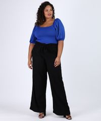 Blusa-Feminina-Plus-Size-Manga-Bufante-Decote-Reto-Azul-Royal-9957251-Azul_Royal_3