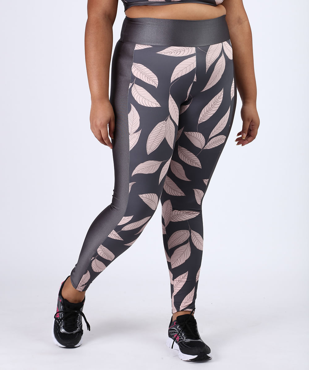 calça legging cintura alta plus size