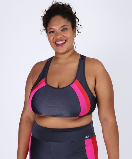 Top-Feminino-Plus-Size-Esportivo-Ace-Color-Block-Decote-Nadador-Sem-Bojo-Chumbo-9956965-Chumbo_1