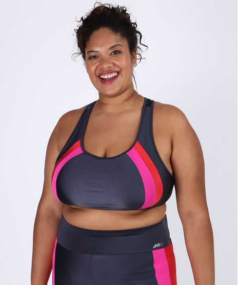 Top-Feminino-Plus-Size-Esportivo-Ace-Color-Block-Decote-Nadador-Sem-Bojo-Chumbo-9956965-Chumbo_1