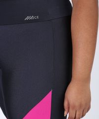 Calca-Legging-Feminina-Plus-Size-Esportiva-Ace-Cintura-Alta-Color-Block-Neon-Chumbo-9956967-Chumbo_4