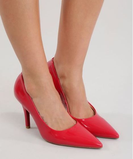 salto alto vermelho vizzano