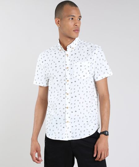 Camisa-Masculina-Mini-Print-Folhagem-com-Bolso-Manga-Curta-Off-White-9079743-Off_White_1 Camisa-Masculina-Mini-Print-Folhagem-com-Bolso-Manga-Curta-Off-White-9079743-Off_White_1