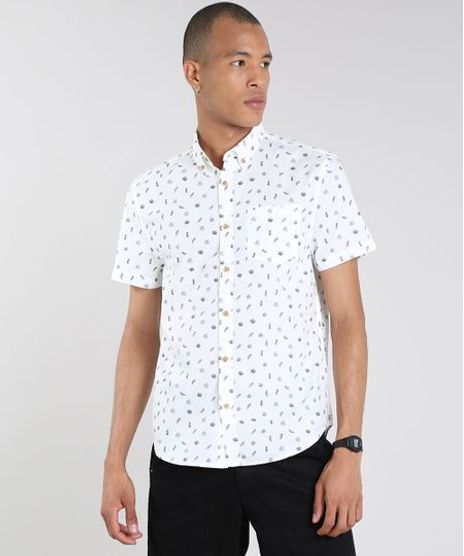 Camisa-Masculina-Mini-Print-Folhagem-com-Bolso-Manga-Curta-Off-White-9079743-Off_White_1