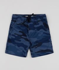 Bermuda-de-Sarja-Infantil-Estampada-Camuflada-com-Cordao-e-Bolsos-Azul-Marinho-9642421-Azul_Marinho_1