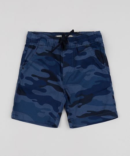 Bermuda-de-Sarja-Infantil-Estampada-Camuflada-com-Cordao-e-Bolsos-Azul-Marinho-9642421-Azul_Marinho_1