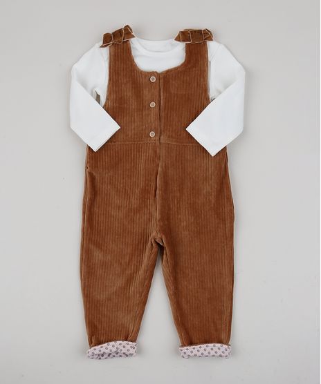 Conjunto-Infantil-De-Jardineira-de-Veludo---Body-Manga-Longa--Marrom-9842856-Marrom_1
