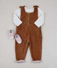 Conjunto-Infantil-De-Jardineira-de-Veludo---Body-Manga-Longa--Marrom-9842856-Marrom_3