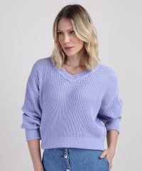 Sueter-de-Trico-Feminino-Amplo-Decote-V-Lilas-9944245-Lilas_1