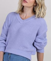 Sueter-de-Trico-Feminino-Amplo-Decote-V-Lilas-9944245-Lilas_4