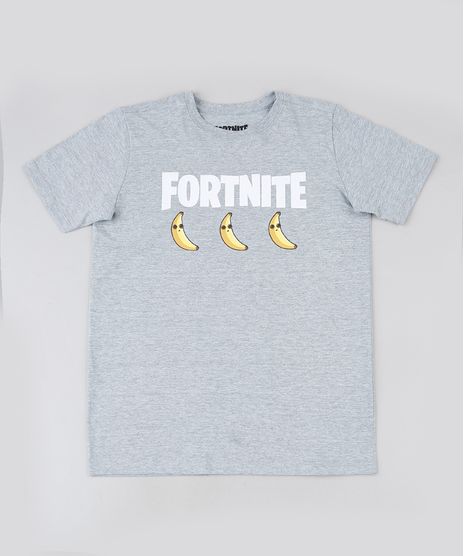 Camiseta-Juvenil-Banana-Fortnite-Manga-Curta-Cinza-Mescla-9945944-Cinza_Mescla_1