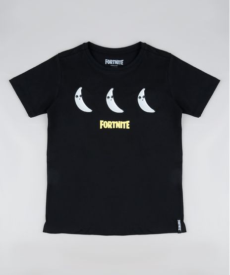 Camiseta-Juvenil-Fortnite-Banana-Manga-Curta-Gola-Careca-Preta-9945958-Preto_1