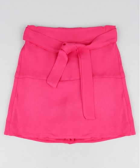 Short-Saia-Infantil-com-Faixa-para-Amarrar-Pink-9950191-Pink_1