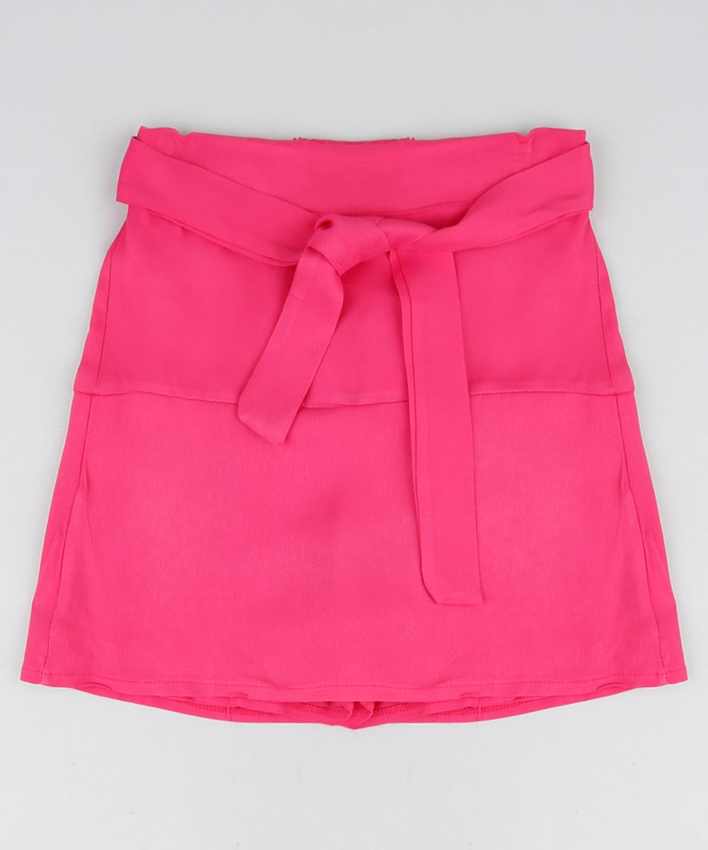short saia de amarrar