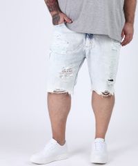 Bermuda-Jeans-Masculina-Plus-Size-Slim-Destroyed-Azul-Claro-9951312-Azul_Claro_1