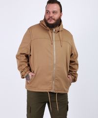 Jaqueta-Masculina-Plus-Size-com-Capuz-e-Bolsos-Caramelo-9951374-Caramelo_1