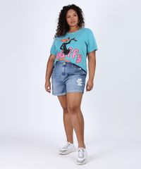 Blusa-Feminina-Plus-Size-Patolino-Manga-Curta-Decote-Redondo-Azul-9953280-Azul_3