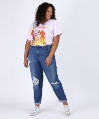 Blusa-Feminina-Plus-Size-O-Magico-de-Oz-Manga-Curta-Decote-Redondo-Lilas-9953283-Lilas_3