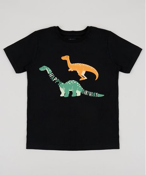 Camiseta-Infantil-Dinossauros-Manga-Curta-Gola-Careca-Preta-9955055-Preto_1